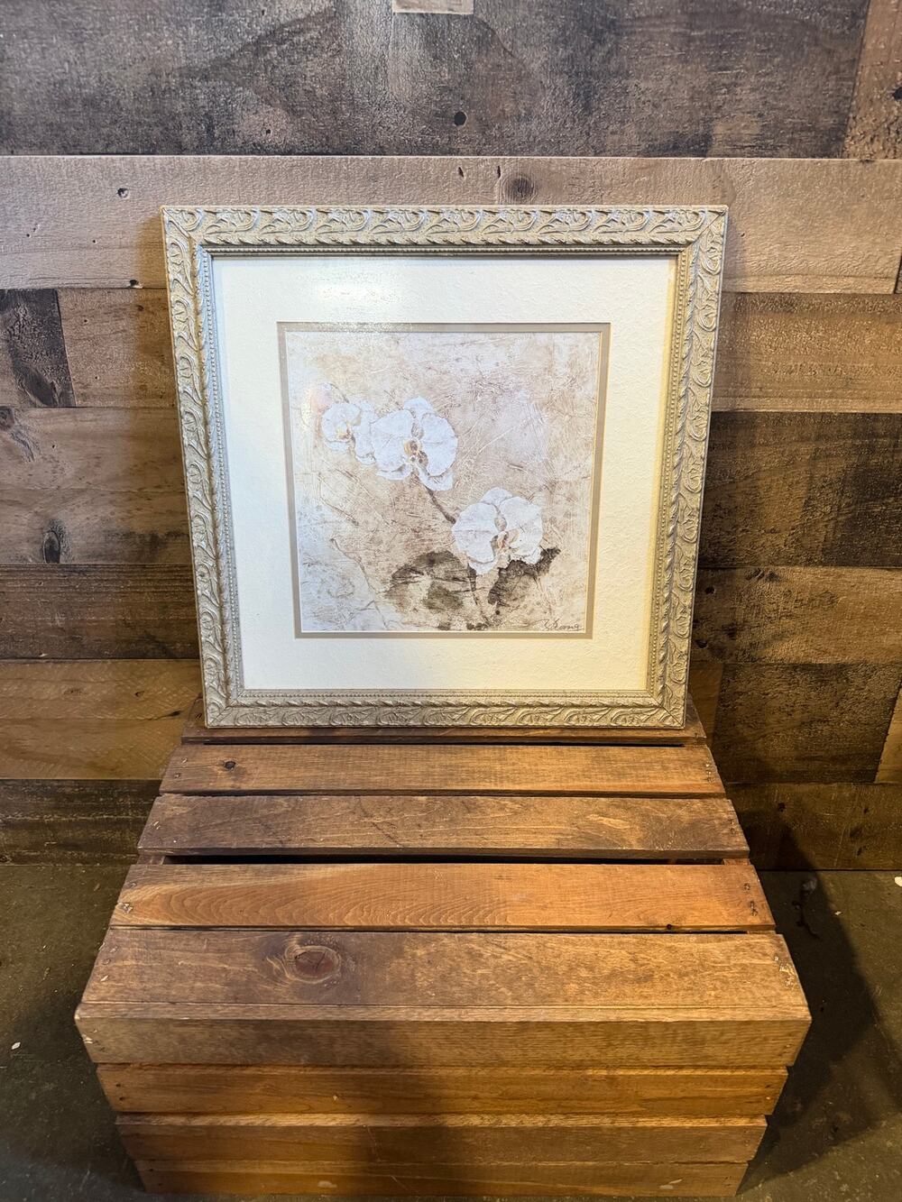 B.J. Zhang Framed Orchid Floral Art Print - SONOMA Genuine Wood Frame - 14x14